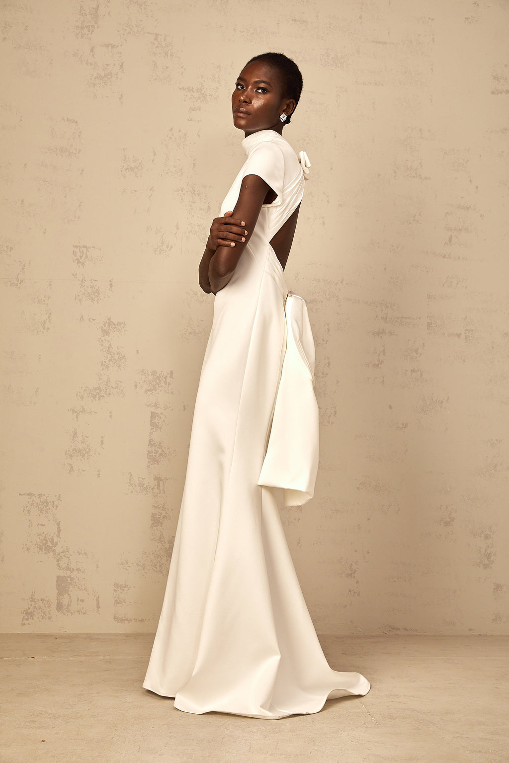 Camille White Statement Bow Mermaid Maxi Dress (Final Sale-US Only)