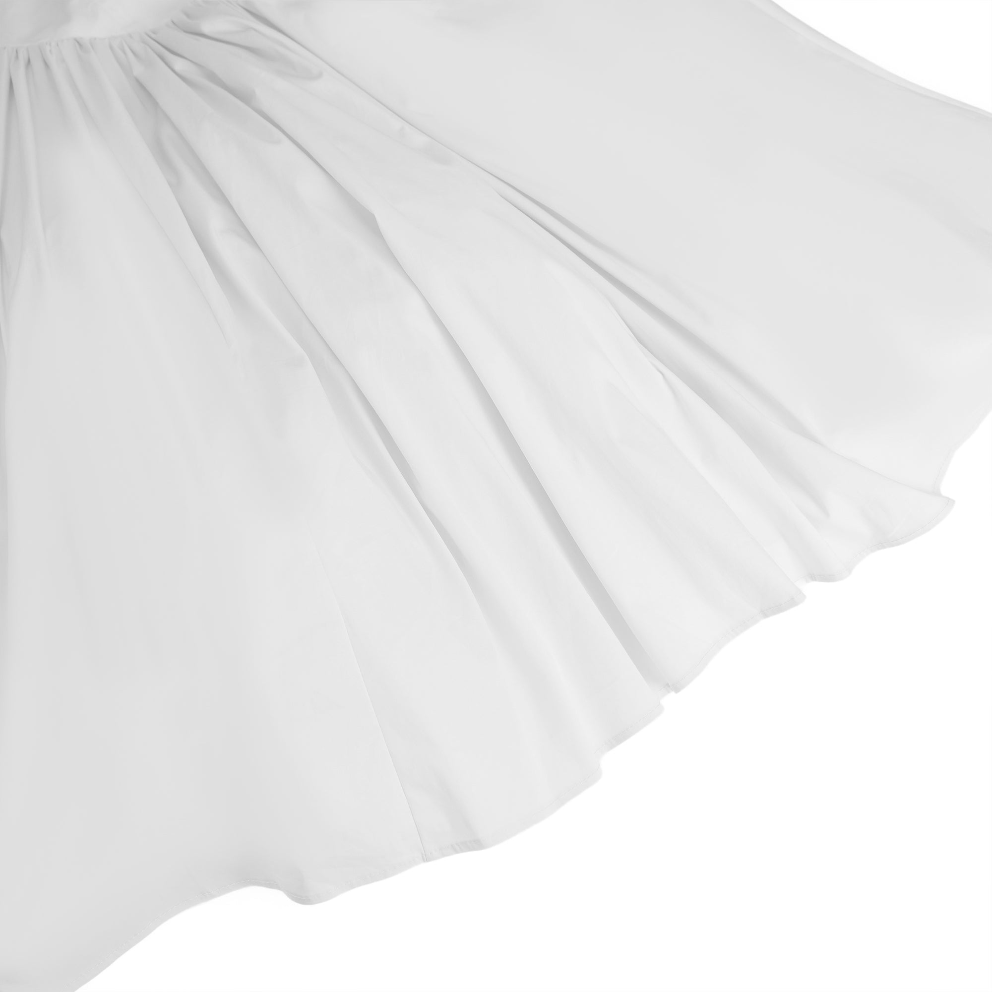 Eponine White Layered Flared Hem Midi Dress (Final Sale-US Only)
