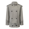 Mavis Grey Double-Breasted Belted Trench Coat  (Final Sale-US Only)