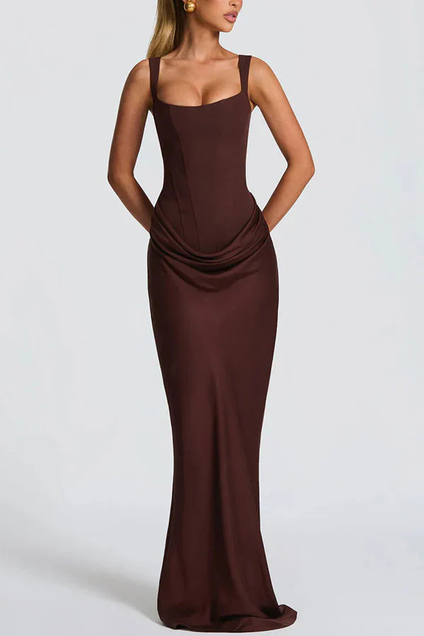 Leonor | Square-neck maxi dress - Angela Puerto
