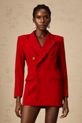 Bertha red double-breasted blazer (Final Sale-US Only)