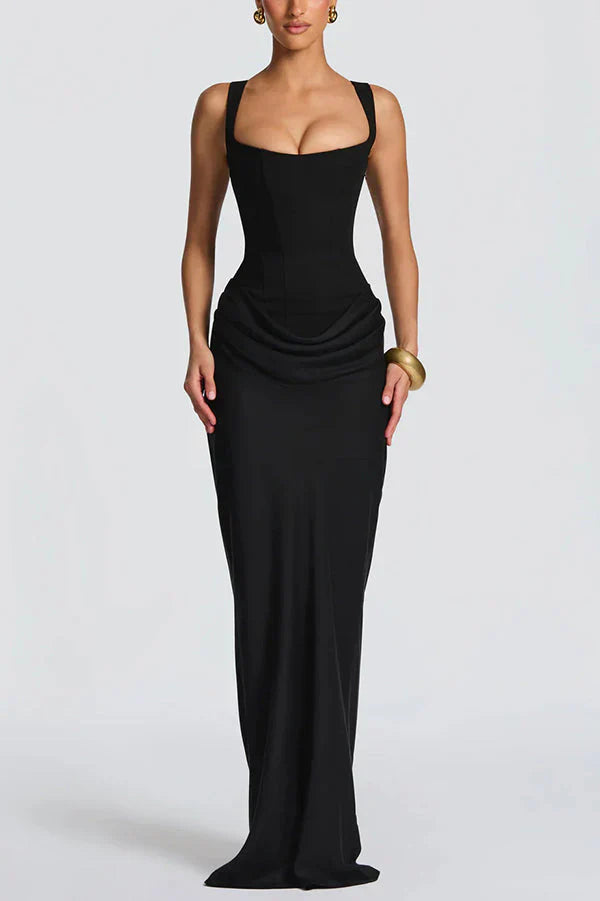 Leonor | Square-neck maxi dress - Angela Puerto