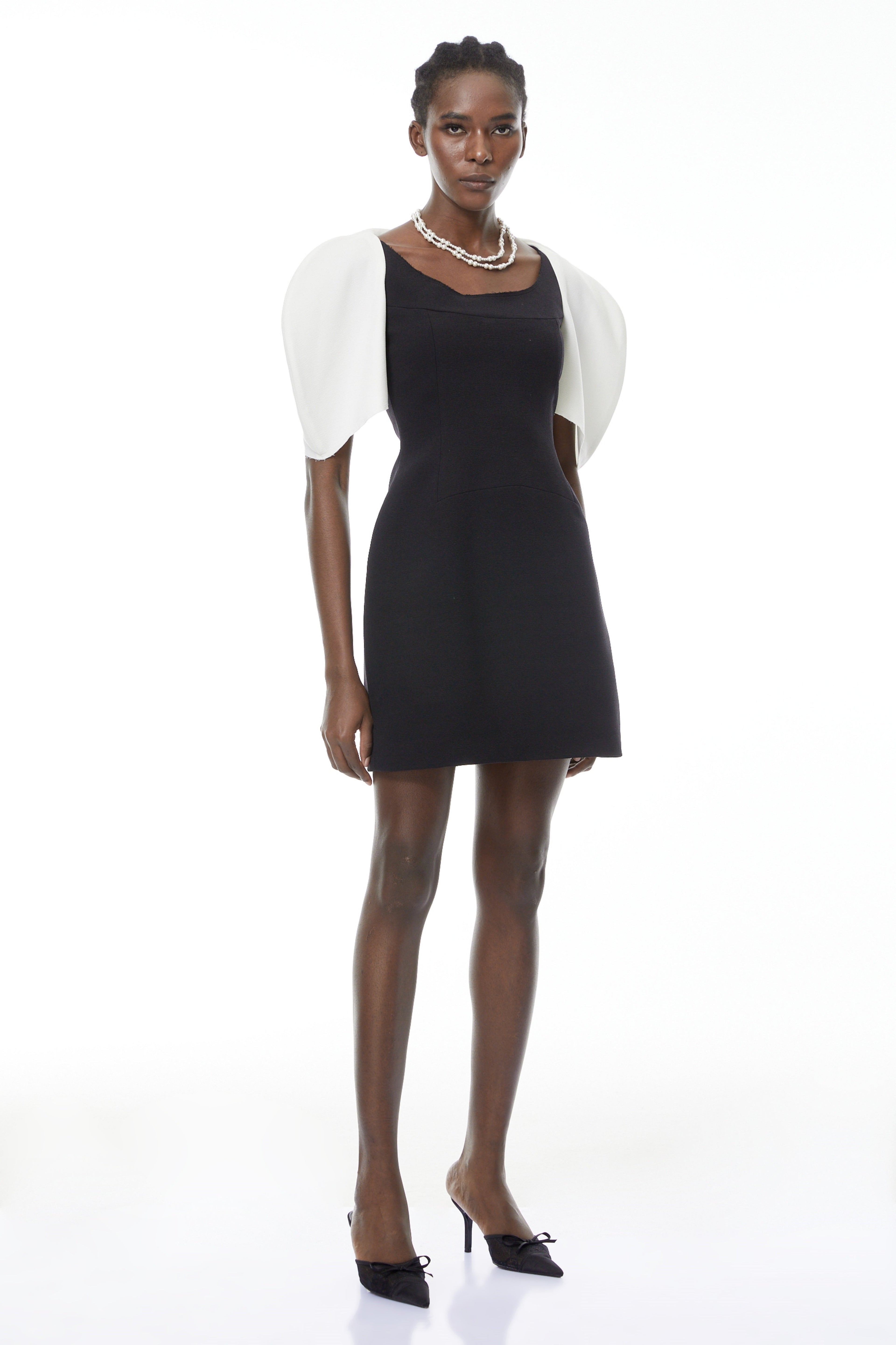 Catalina Black Color Blocked Mini Dress