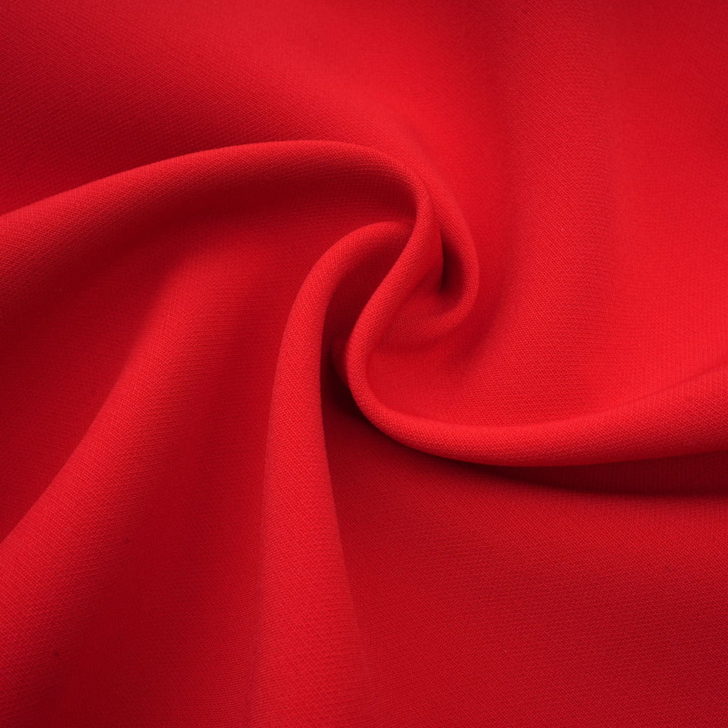 Vestido mini rojo de Final Sale con mangas de pétalos y lazo en el escote, estilo elegante y moderno.