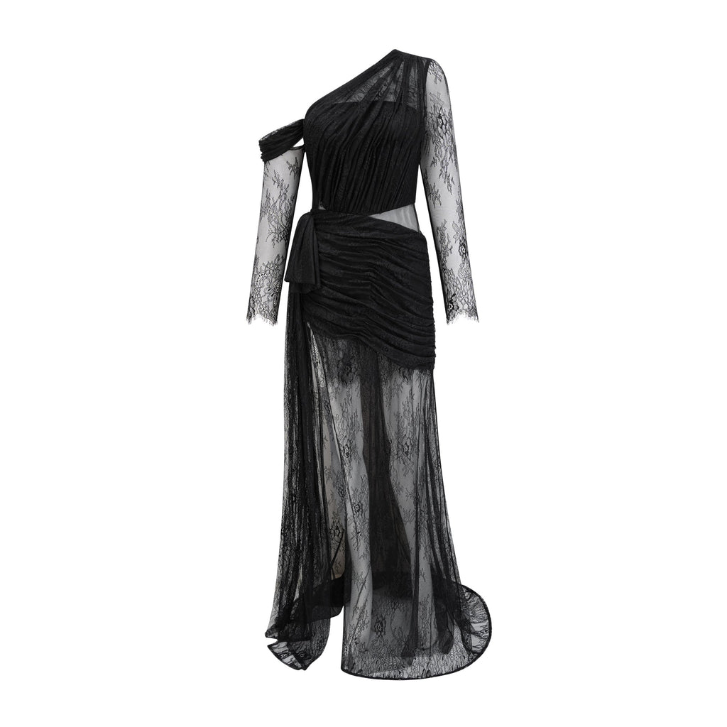 Jeanne black one-shoulder cut-out maxi dress (Final Sale-US Only)