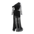 Jeanne black one-shoulder cut-out maxi dress (Final Sale-US Only)