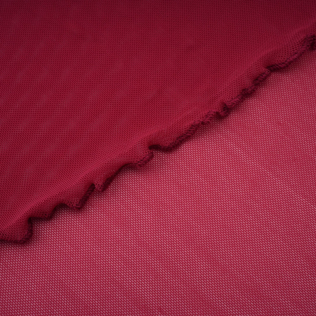 Sylphe Red Asymmetrical Ruched Mesh Maxi Dress (Final Sale-US Only)
