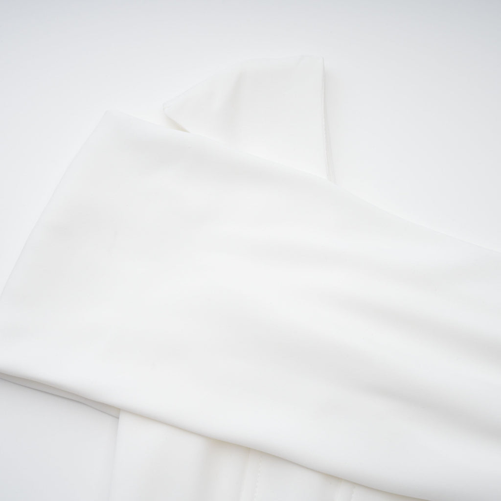 Solara White Draped Midi Dress