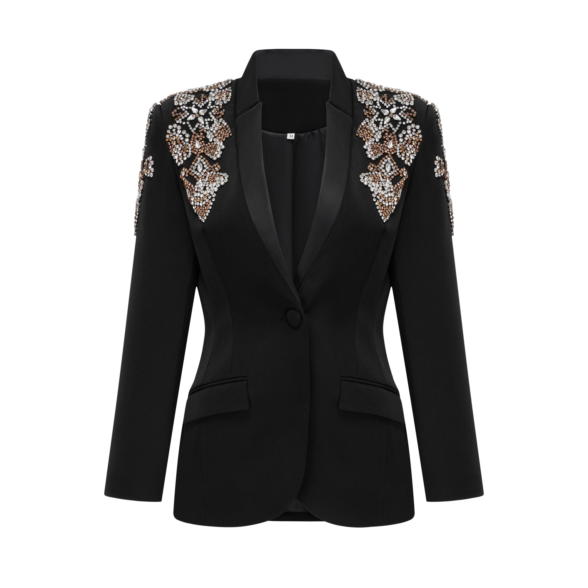 Delphine black embellished jacket & trousers matching set (Final Sale-US Only)