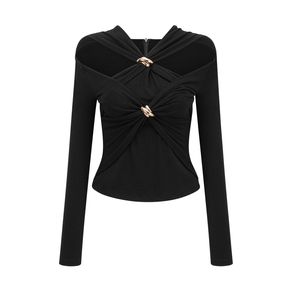 Clarabelle gathered-effect cut-out top (Final Sale-US Only)