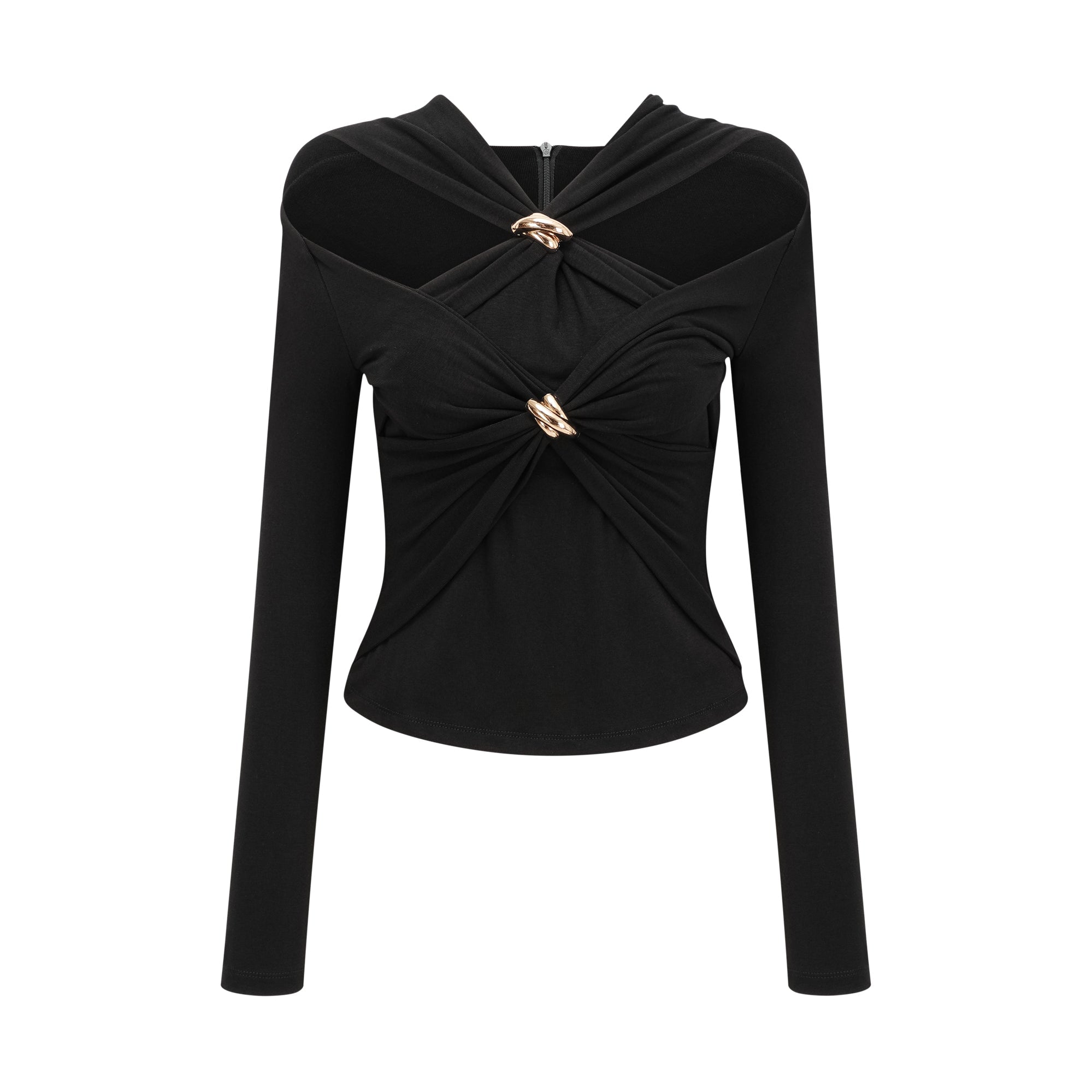 Clarabelle gathered-effect cut-out top (Final Sale-US Only)