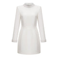Vestido mini blanco de fantasía con perlas falsas de la marca Final Sale, diseñado por Bernadette, para ocasiones elegantes.