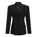 Dianthe Black Double-Breasted Oversize Blazer