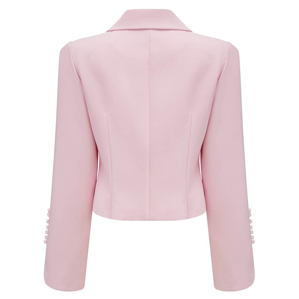 Eira Pink Peter Pan Collar Jacket & Skirt Set