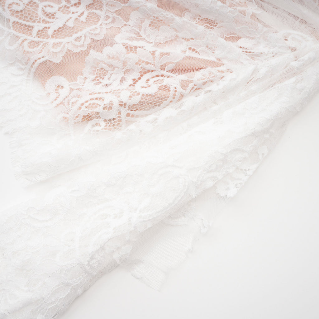 Margherita White Floral Lace Dress & Skirt Set