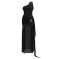 Tiziana Black One Shoulder Cut Out Maxi Dress