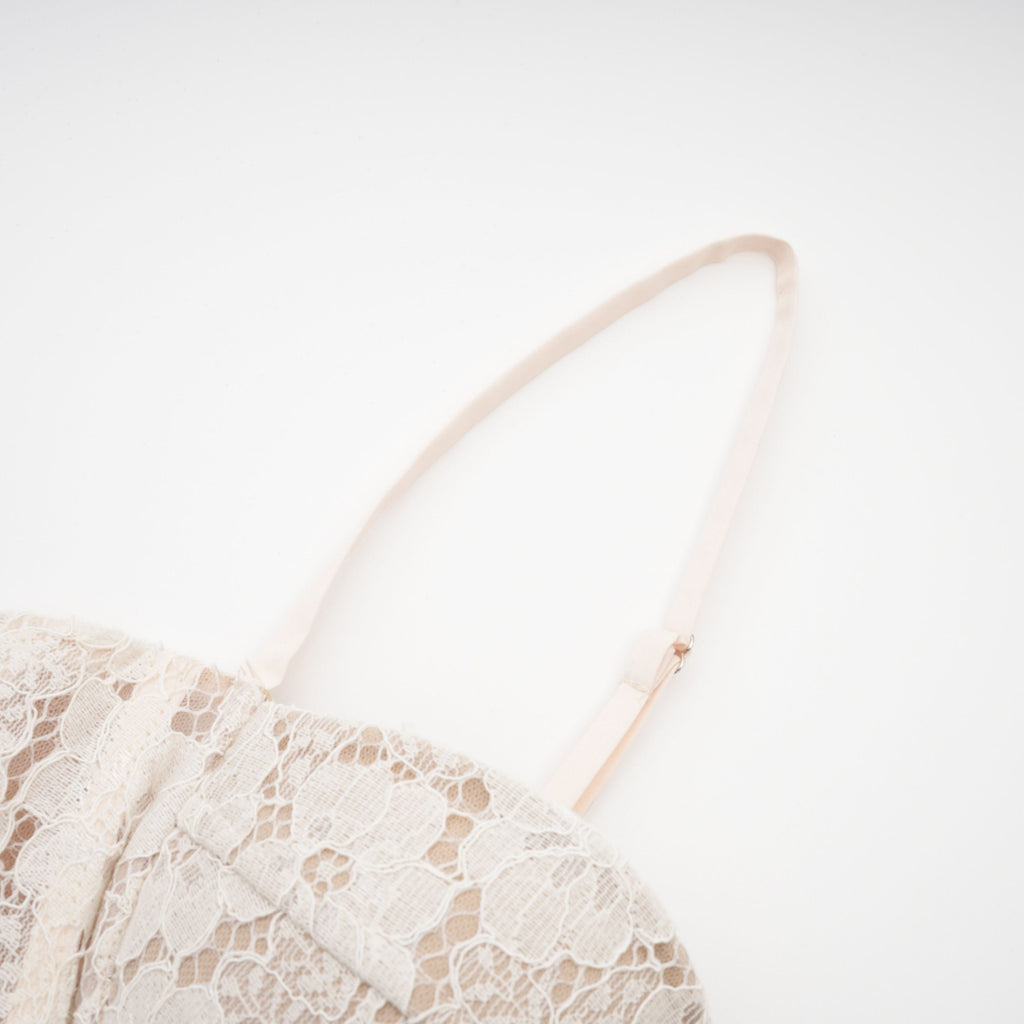 Celina White Lace Corset Maxi Dress