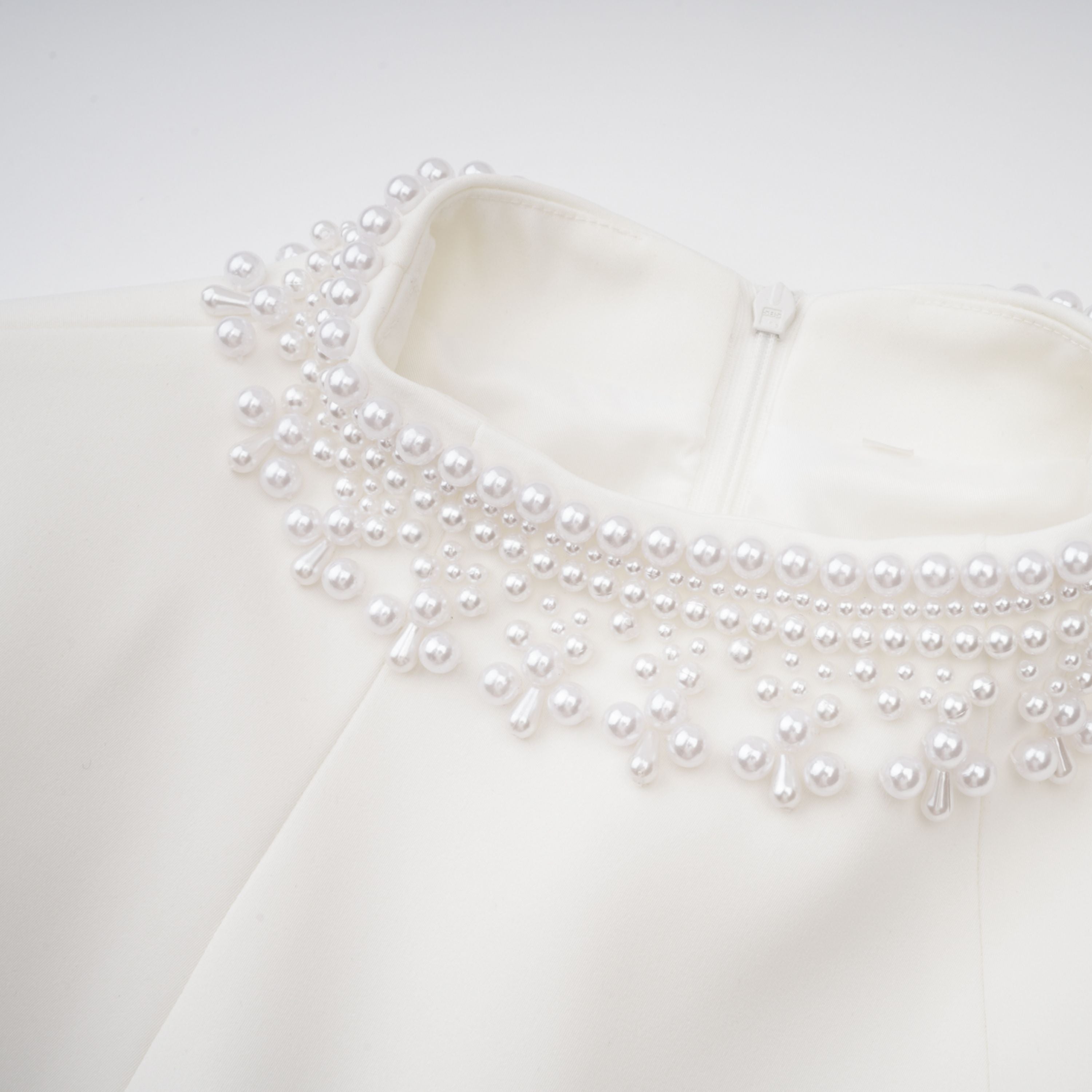 Bernadette White Faux Pearl Mini Dress