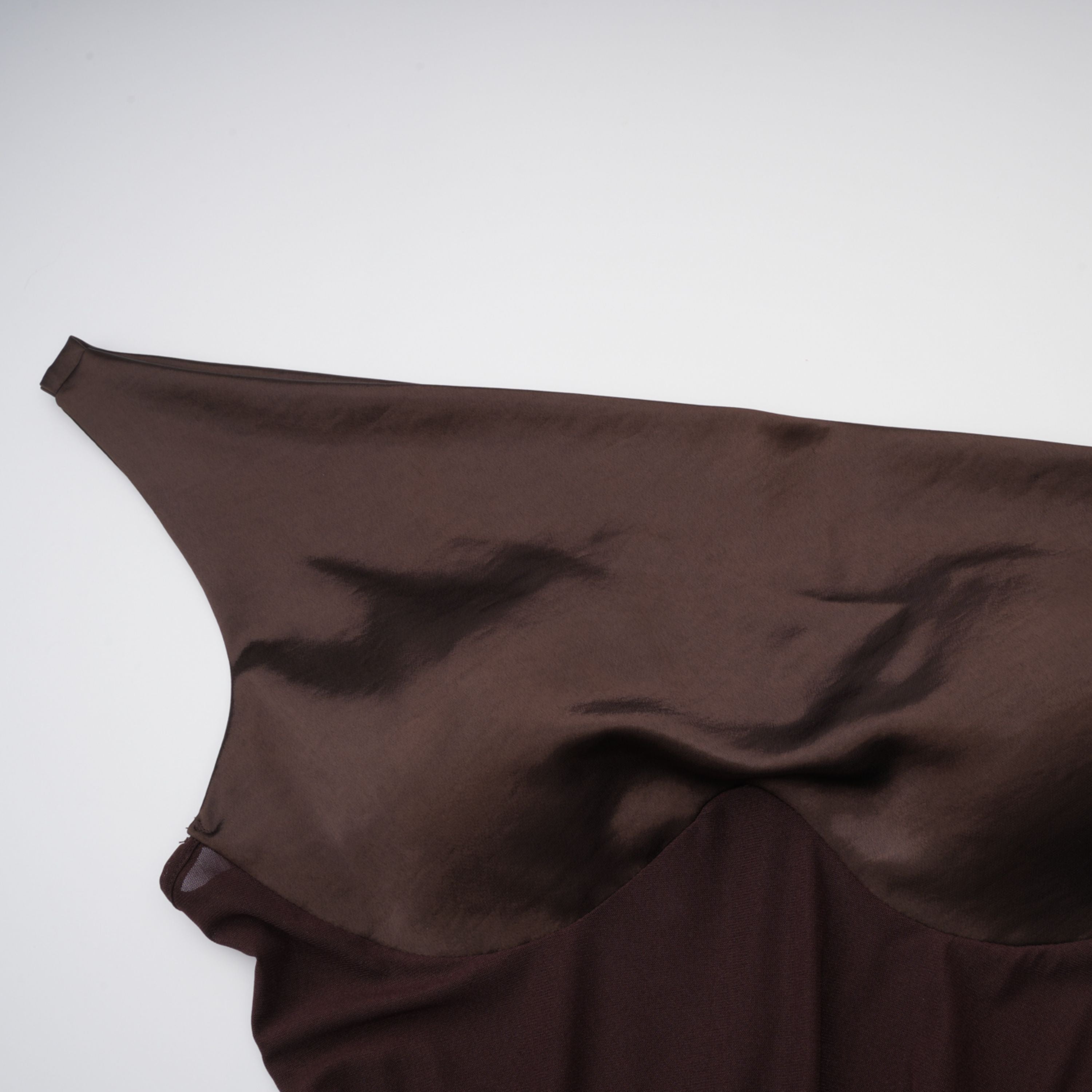 Pernilla Brown One Shoulder Satin Mini Dress (Final Sale-US Only)