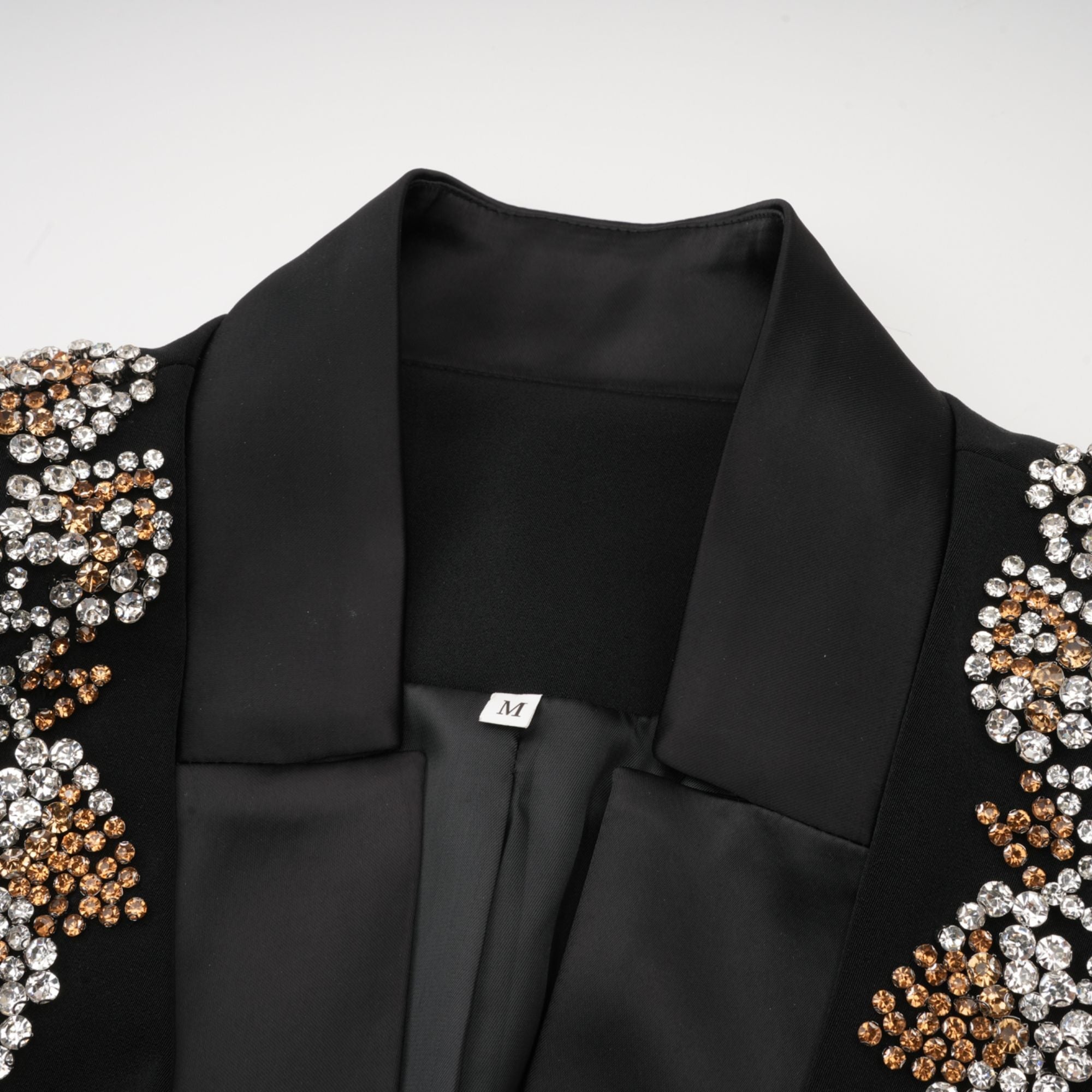 Delphine black embellished jacket & trousers matching set (Final Sale-US Only)