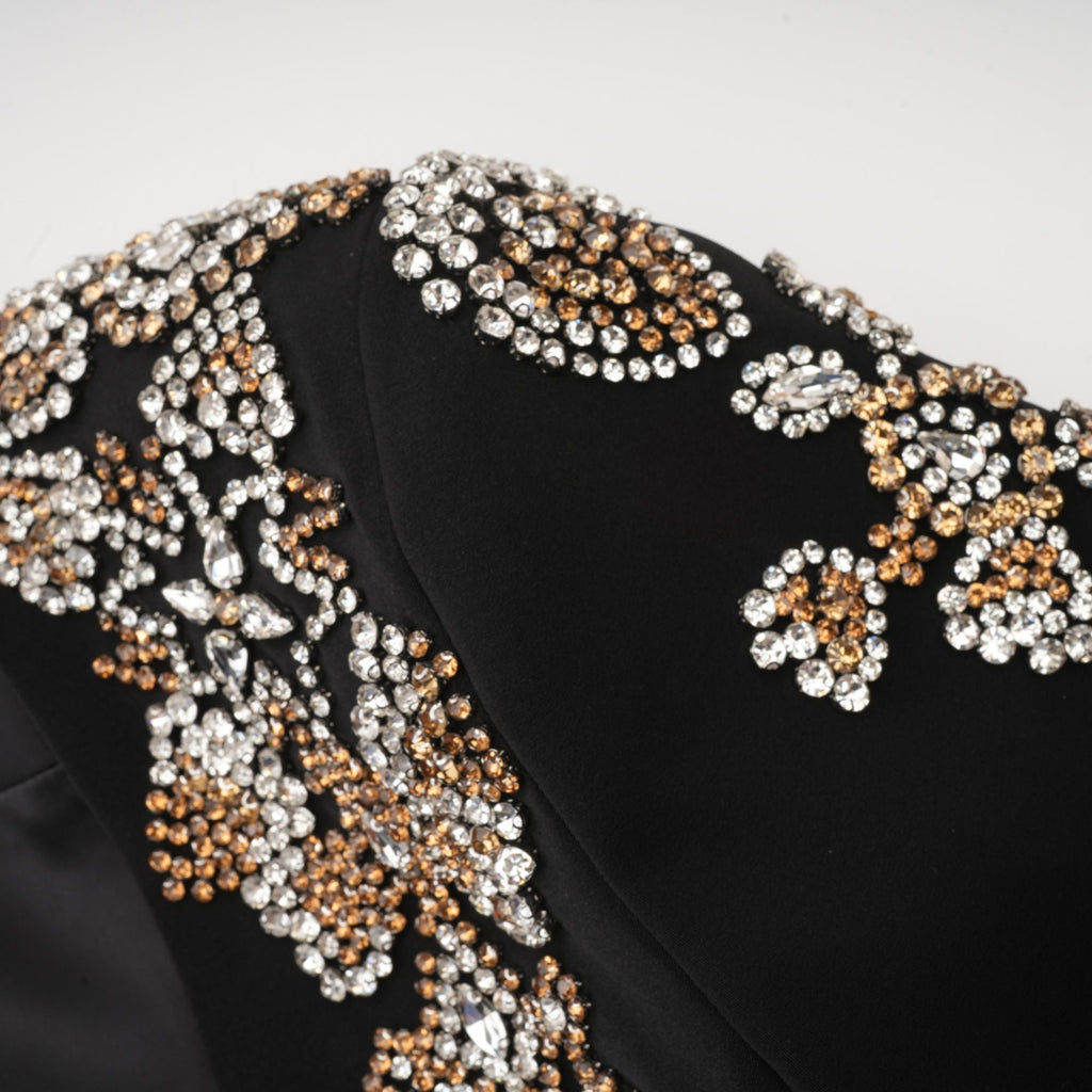 Delphine black embellished jacket & trousers matching set (Final Sale-US Only)