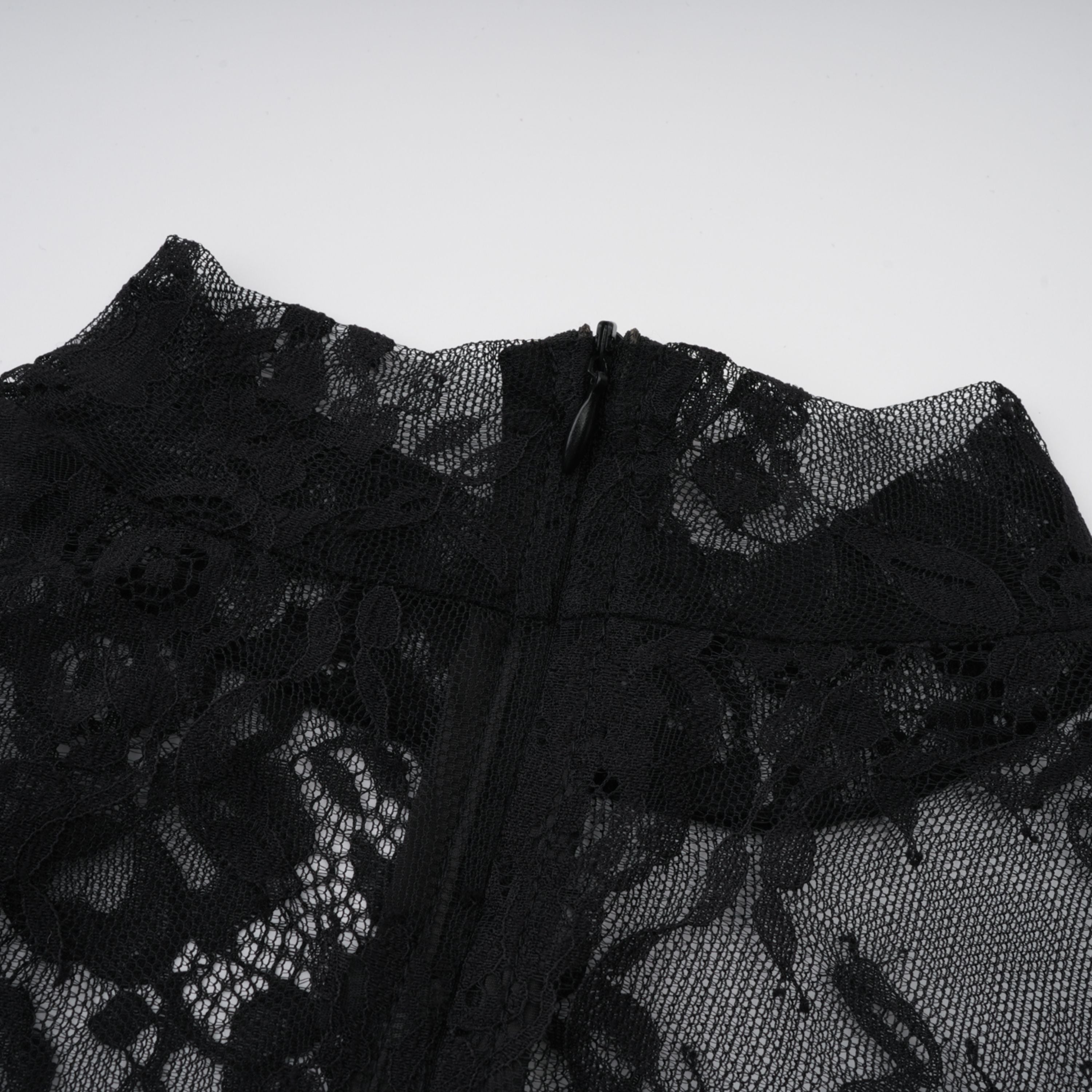 Roxane black floral-lace ruffled maxi dress (Final Sale-US Only)
