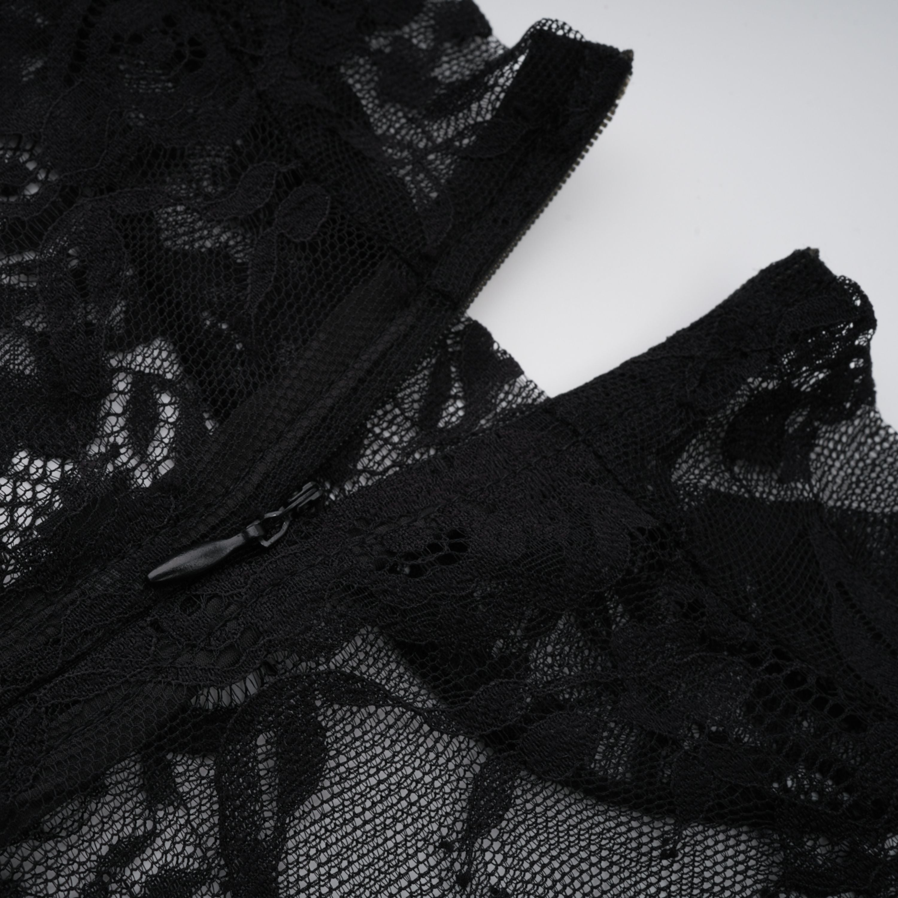 Roxane black floral-lace ruffled maxi dress (Final Sale-US Only)