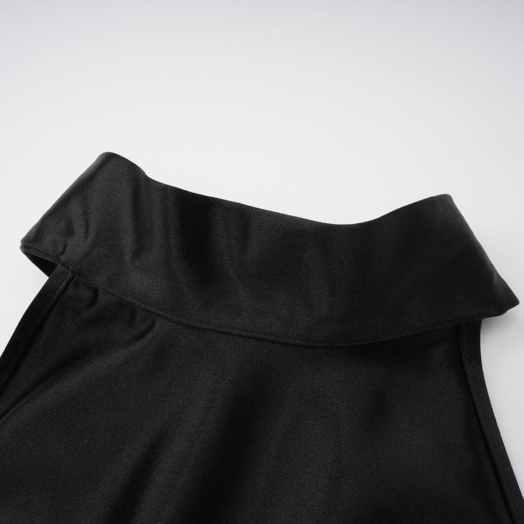 Ginevra black halterneck faux-pearl satin maxi dress (Final Sale-US Only)