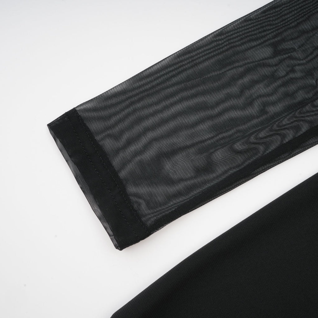 Clarisse semi-sheer ruched midi dress (Final Sale-US Only)