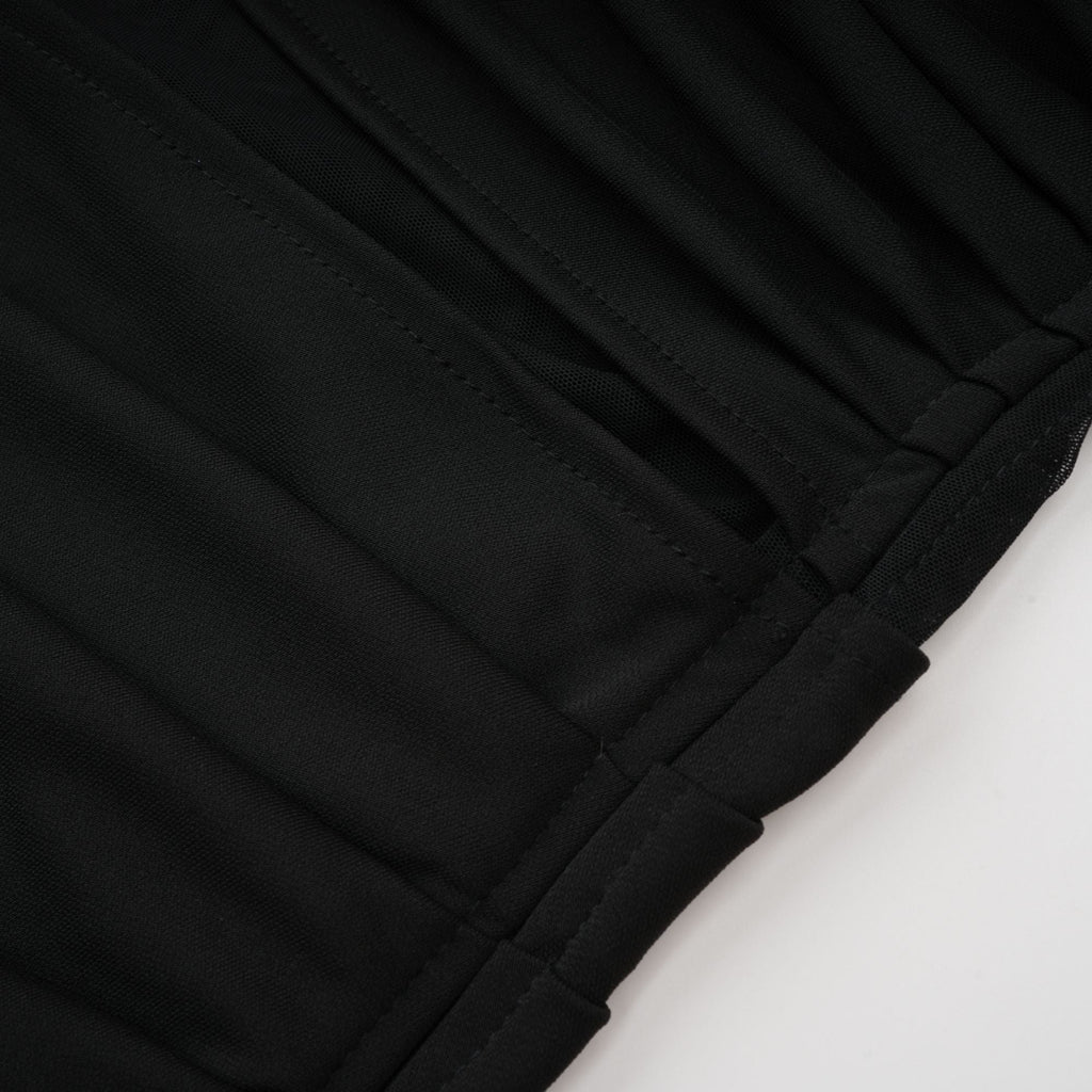 Clarisse semi-sheer ruched midi dress (Final Sale-US Only)