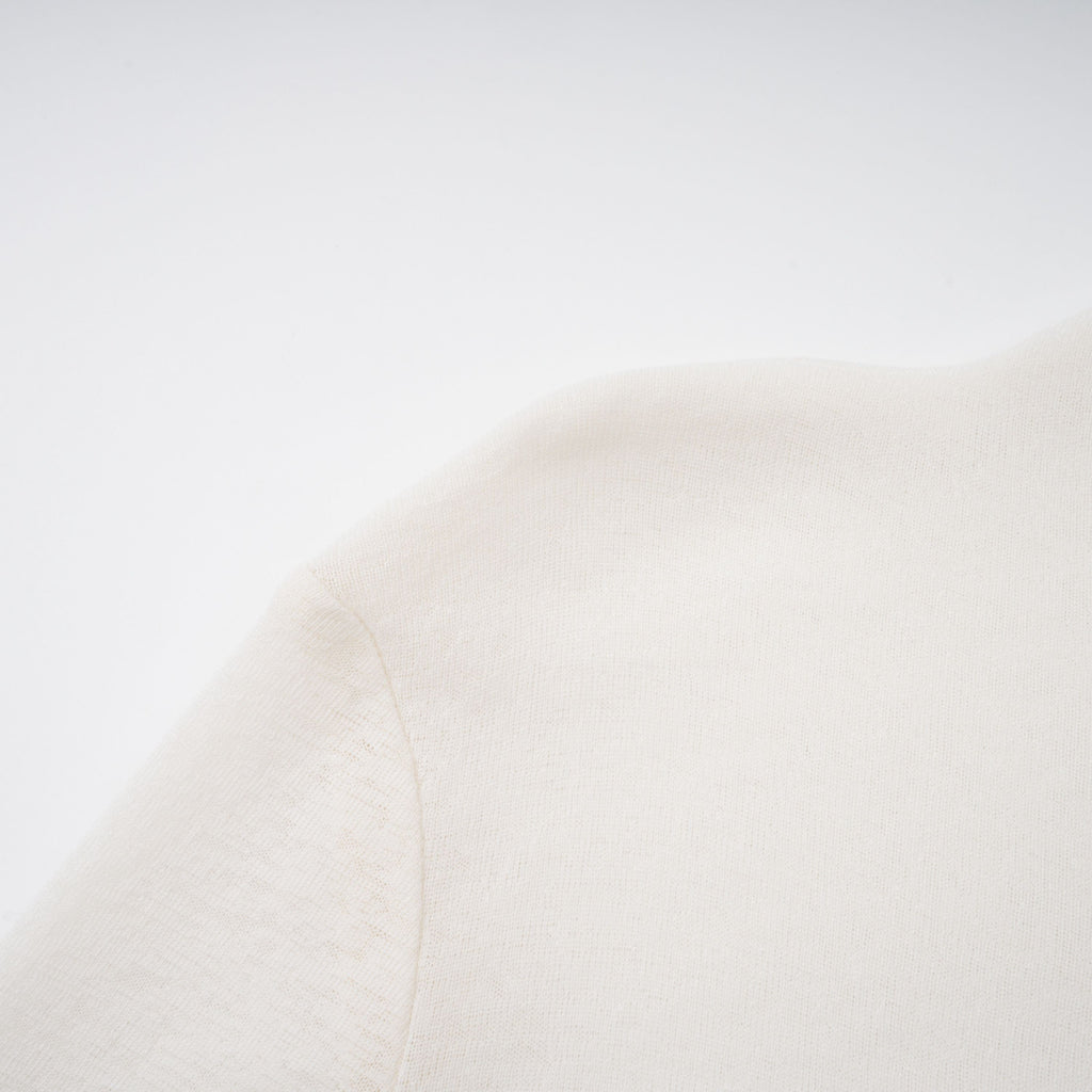 Lark White Tulle Panel Knit Midi Dress