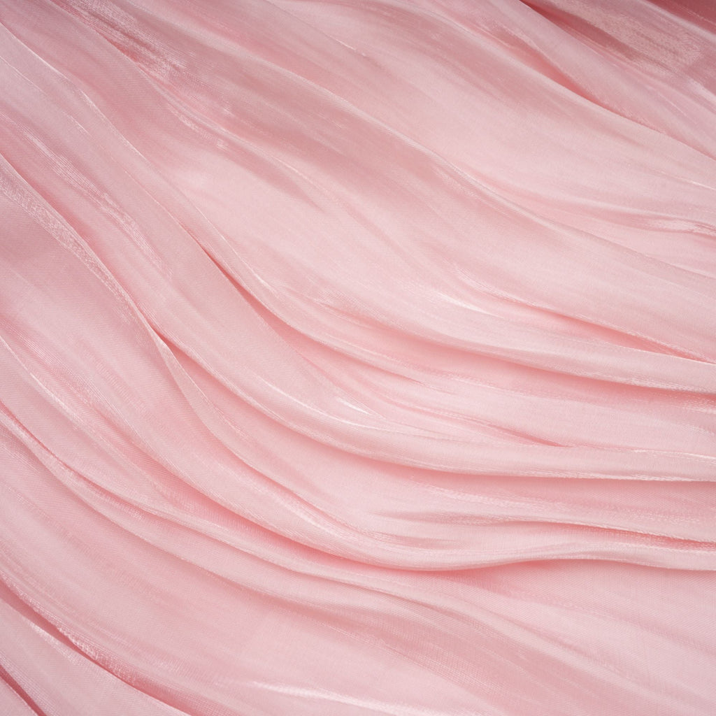 Sarolta Pink Glossy Ruched Maxi Dress (Final Sale-US Only)