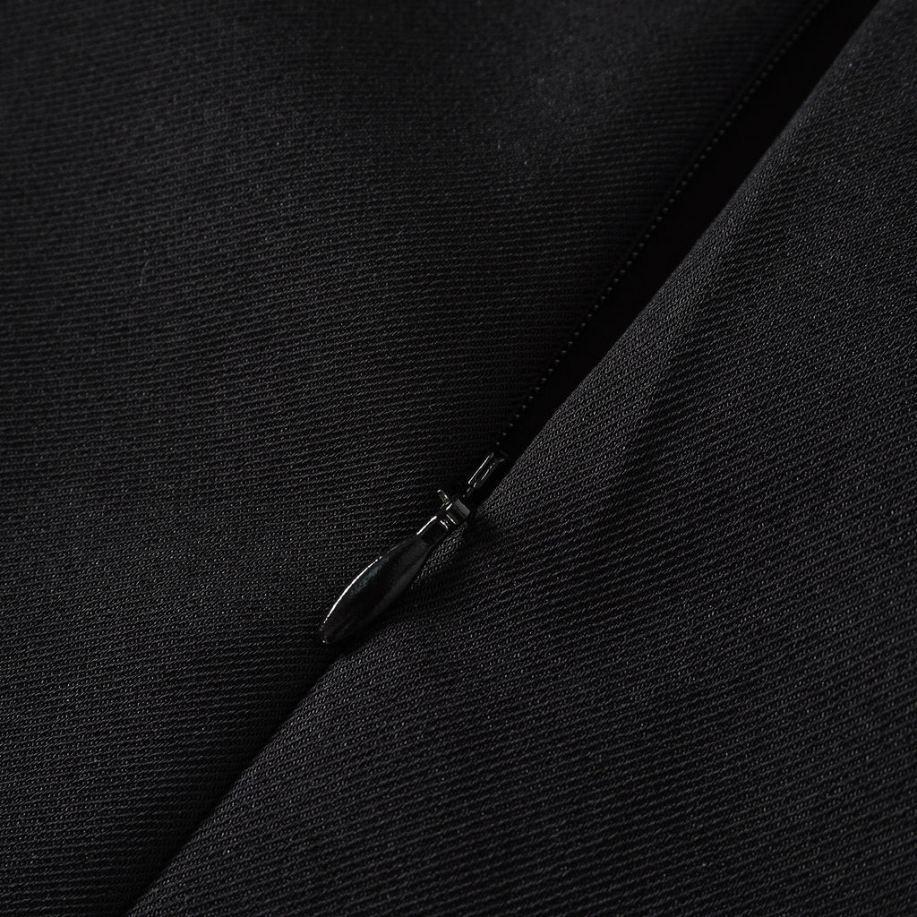 Quirine halterneck bow-detail mini dress in Black