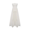 Vanessa white pleated off-shoulder maxi dress (Final Sale-US Only)