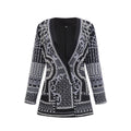 Catherine pattern-print V-neck blazer dress (Final Sale-US Only)
