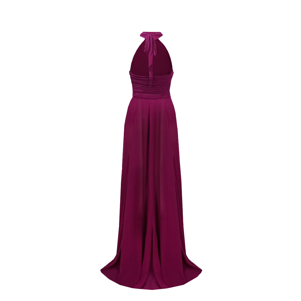 Kerstin Purple Ruched Maxi Dress (Final Sale-US Only)