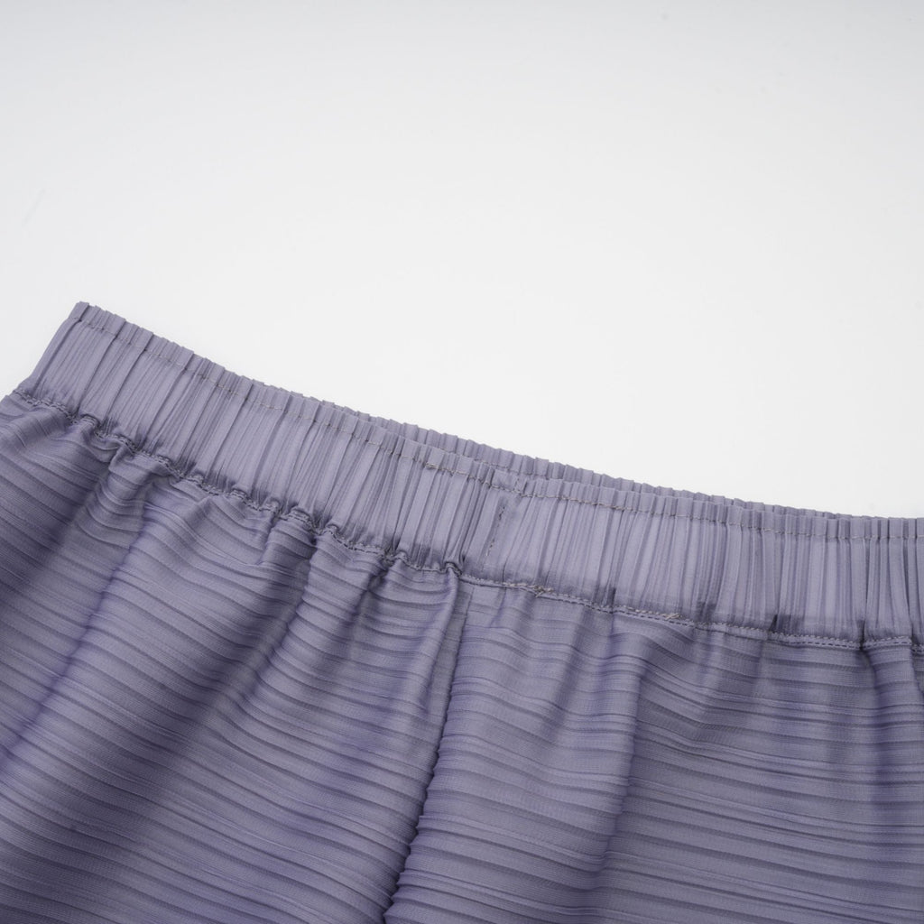 Agathe purple gradient wrinkled blouse & trousers matching set (Final Sale-US Only)
