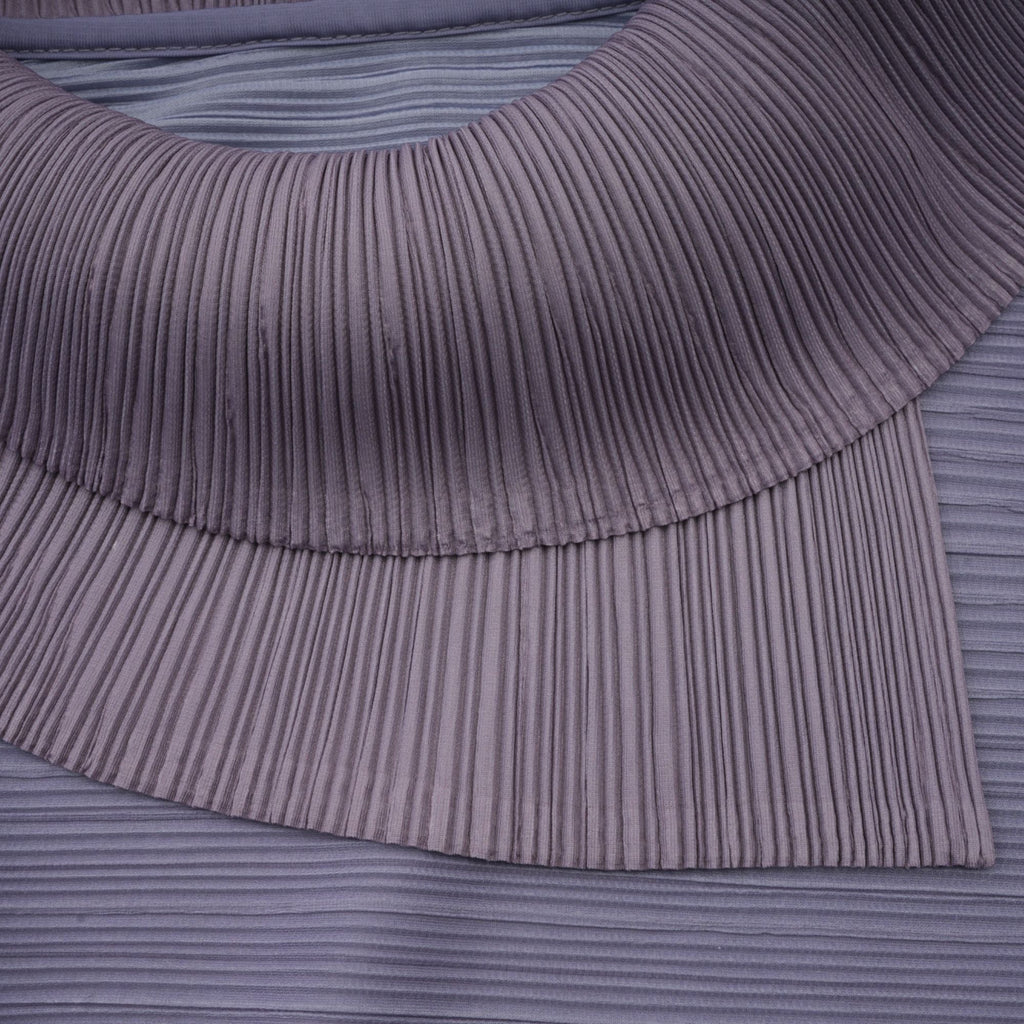 Agathe purple gradient wrinkled blouse & trousers matching set (Final Sale-US Only)