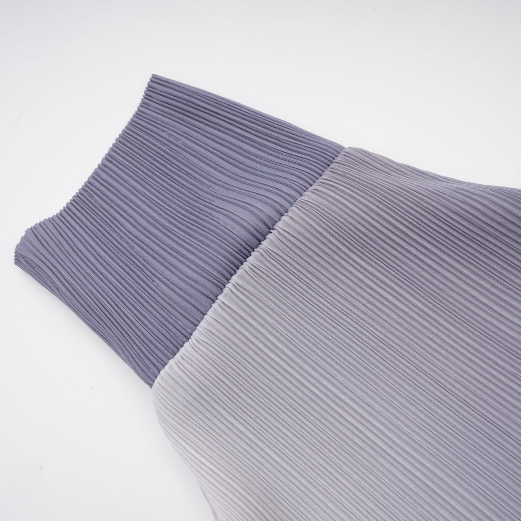 Agathe purple gradient wrinkled blouse & trousers matching set (Final Sale-US Only)