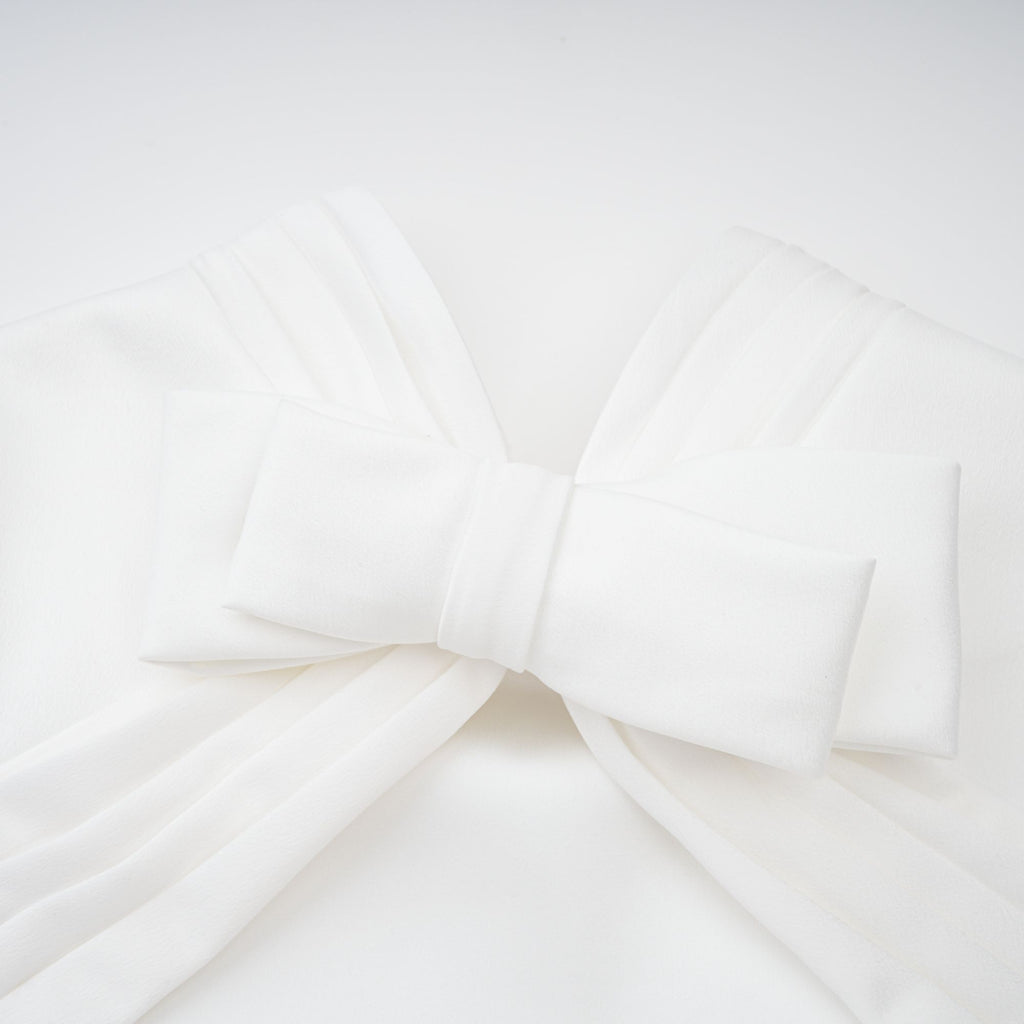Camille White Statement Bow Mermaid Maxi Dress (Final Sale-US Only)