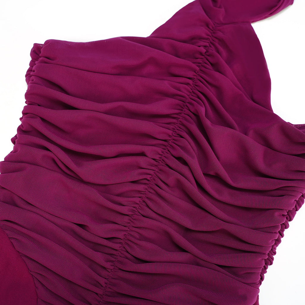 Kerstin Purple Ruched Maxi Dress (Final Sale-US Only)