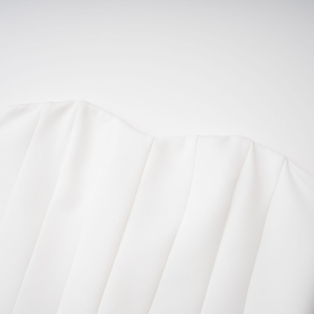 Felice White Structured Cape & Corset Dress Set