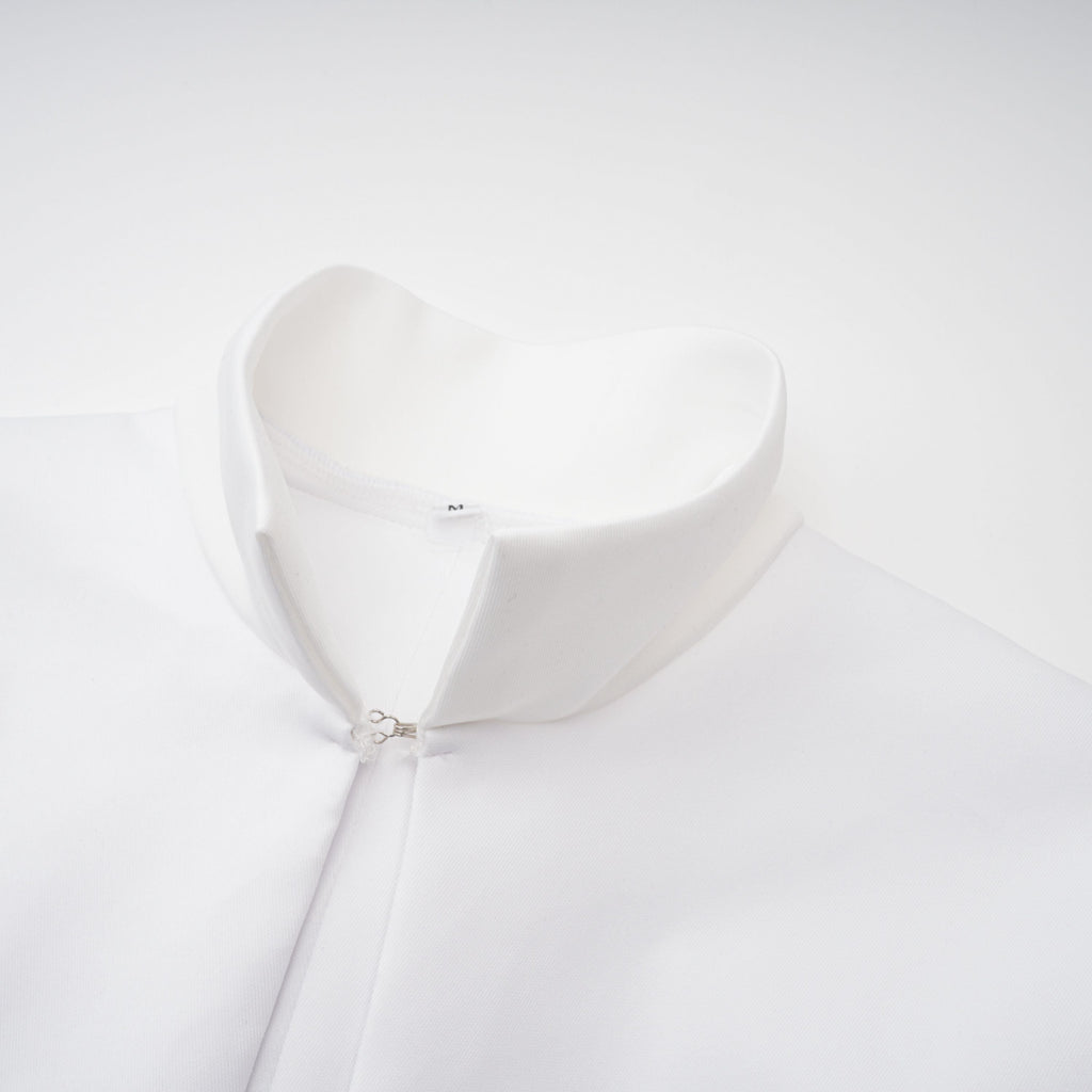 Felice White Structured Cape & Corset Dress Set