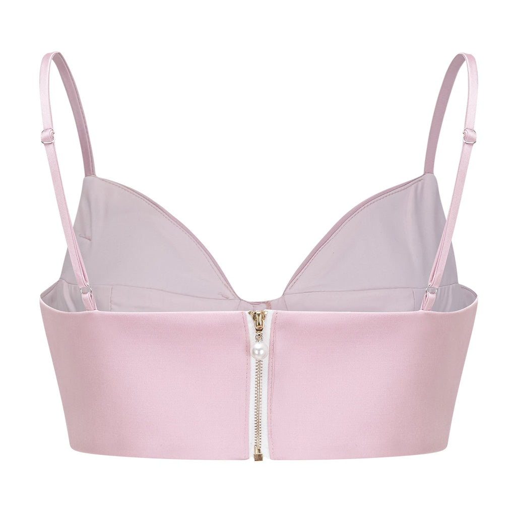 Conjunto de top capa rosa y falda de tul para novia, vestido de novia Bridal, con detalles elegantes y románticos.