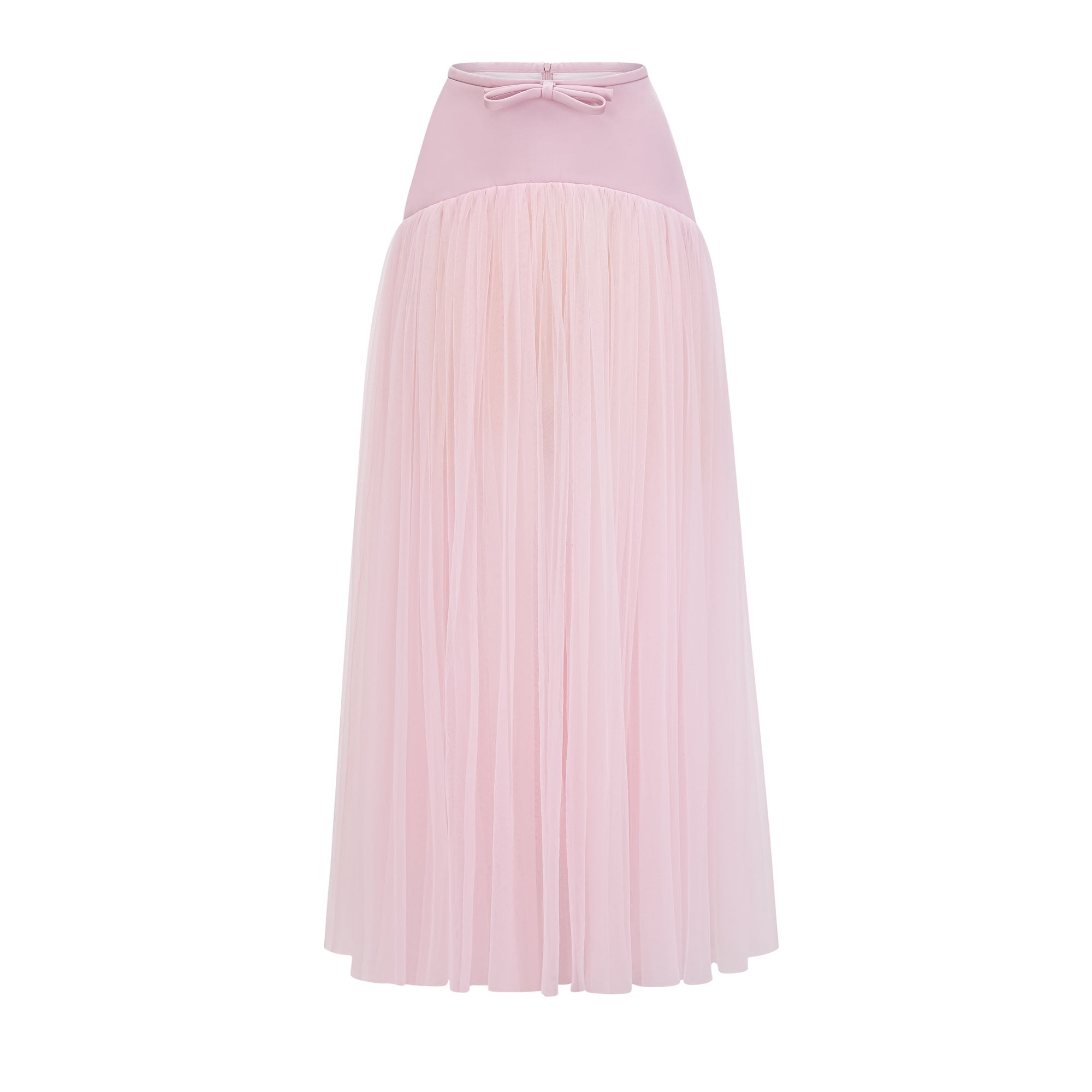 Conjunto de top capa rosa Clara Pink y falda de tul de la marca Bridal, con detalles elegantes y delicados.