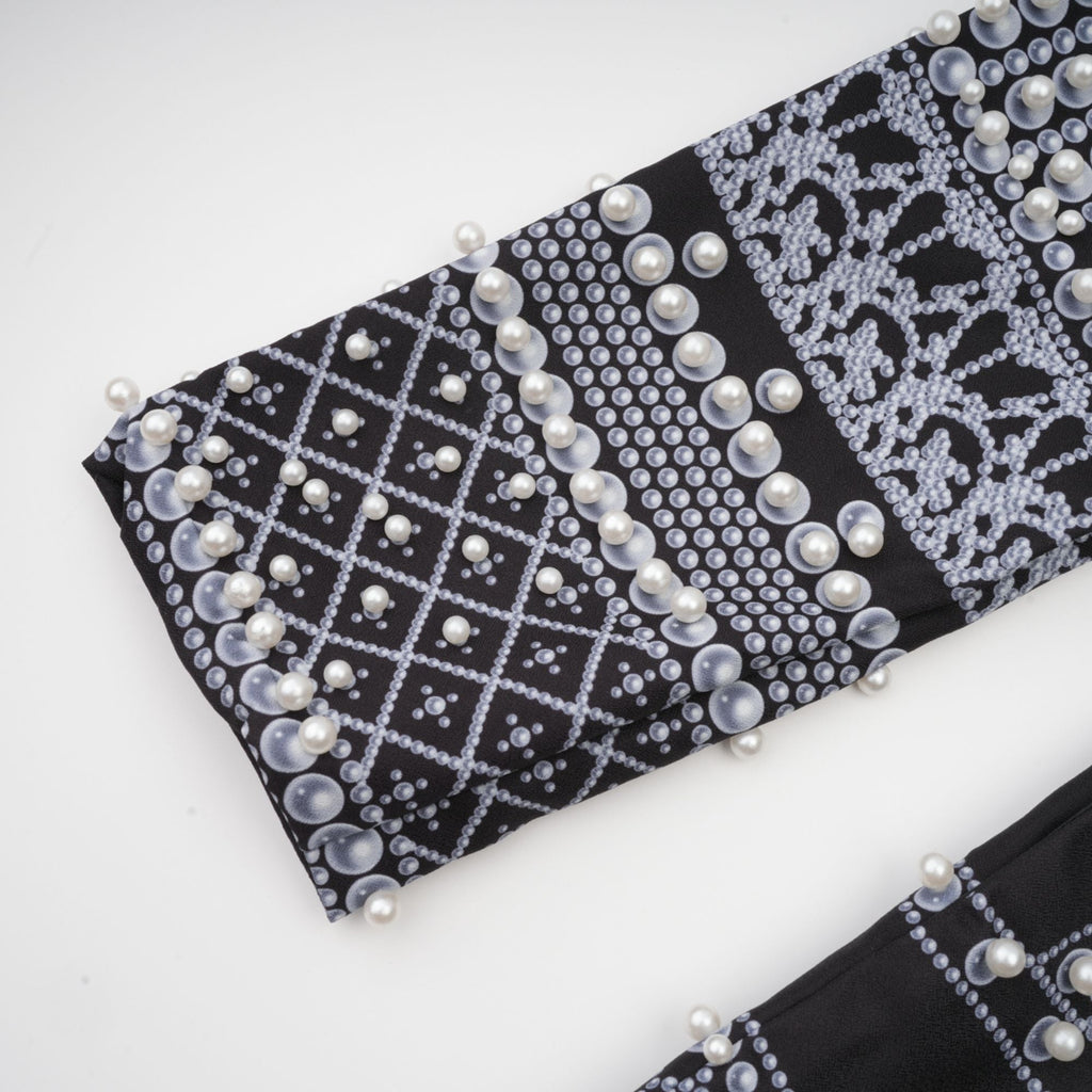 Catherine pattern-print V-neck blazer dress (Final Sale-US Only)