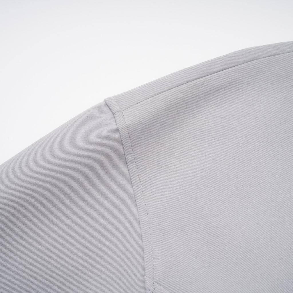 Vilma Grey Leather Collar Hunting Jacket