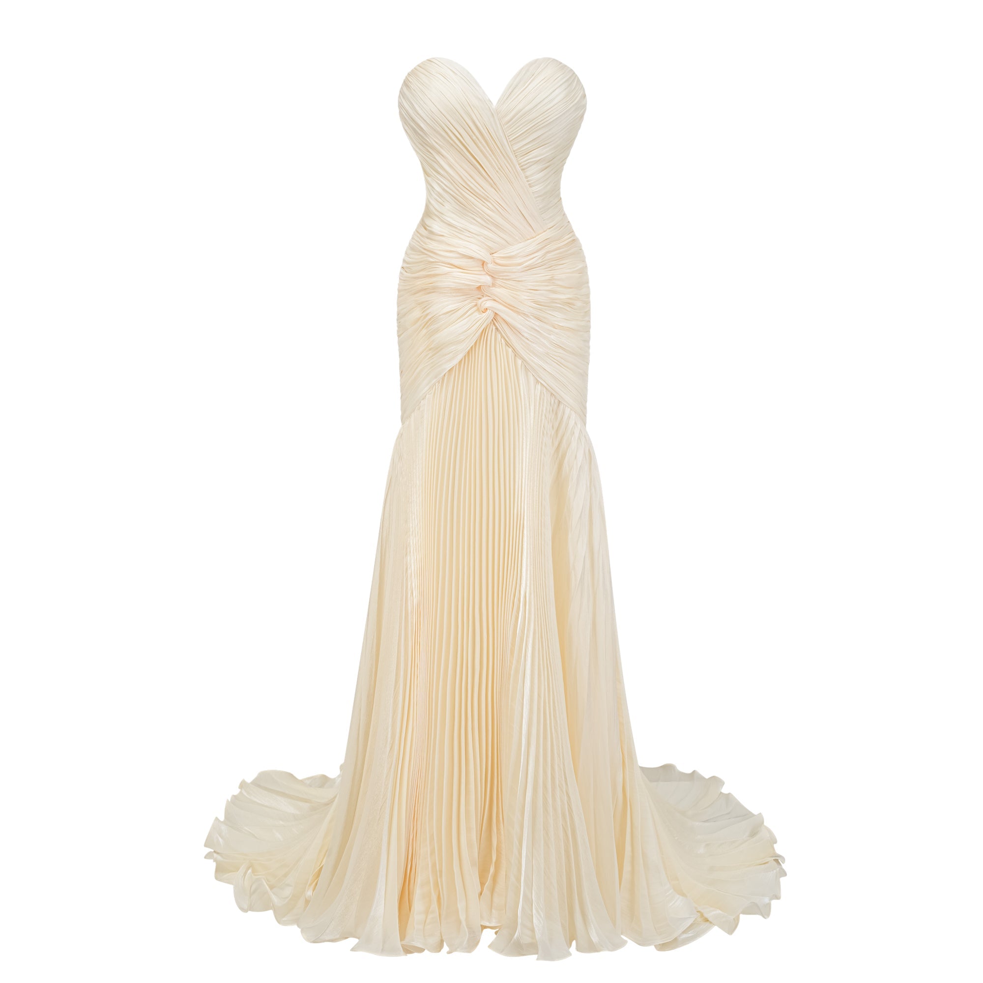 Roxane Yellow Cinched Waist Ruched Maxi Dress(Final Sale-US Only)