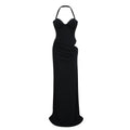 Kaelin Black Halterneck Cut Out  Maxi Dress
