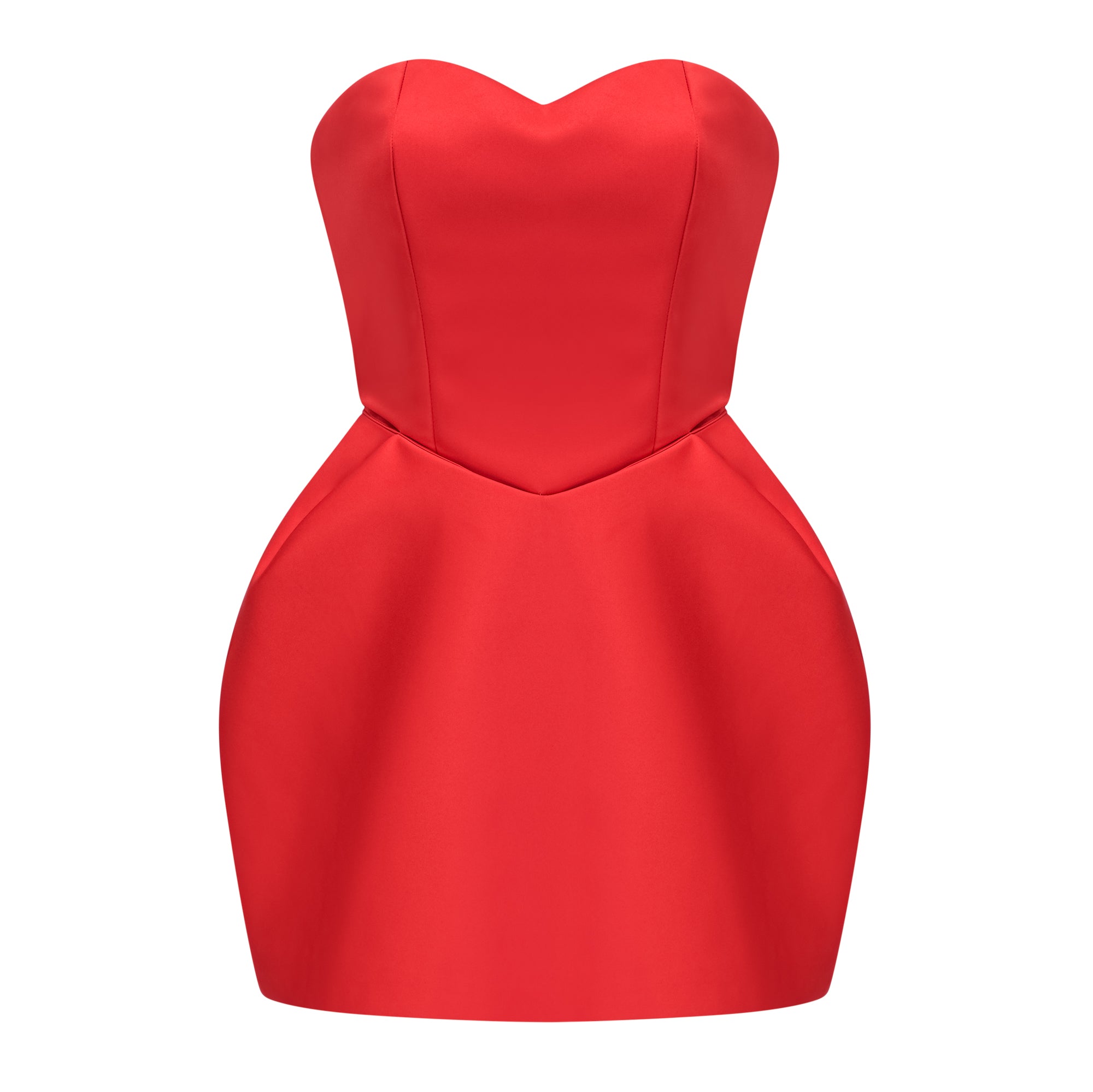 Laure Red Heart Off-shoulder Mini Dress (Final Sale-US Only)